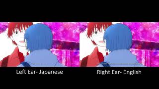 YOASOBI - RGB (三原色) Split Audio (Stereo) Japanese vs English Comparison