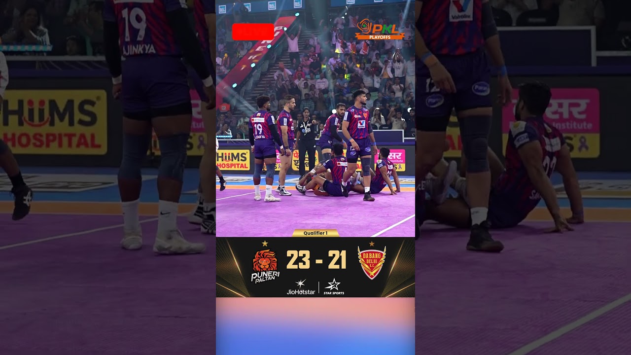 Aditya Shinde's Super Raid vs Dabang Delhi K.C. in Qualifier 1 #PKL12 | Pro Kabaddi League #shorts