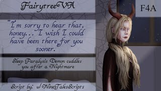 [F4A] Sleep Paralysis Demon cuddles you after a Nightmare [Comfort] [Sleep Aid] [Demon] [Domish]