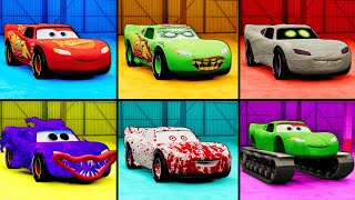 ALL TIPES of LIGHTNING MCQUEEN vs MCQUEEN EATER in BeamNG.drive!