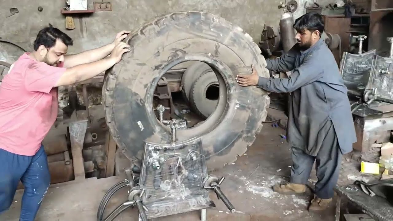 Wheel Loader Tyre vulcanizing Machine | Wheel Loader Big Tires Repairing Machine