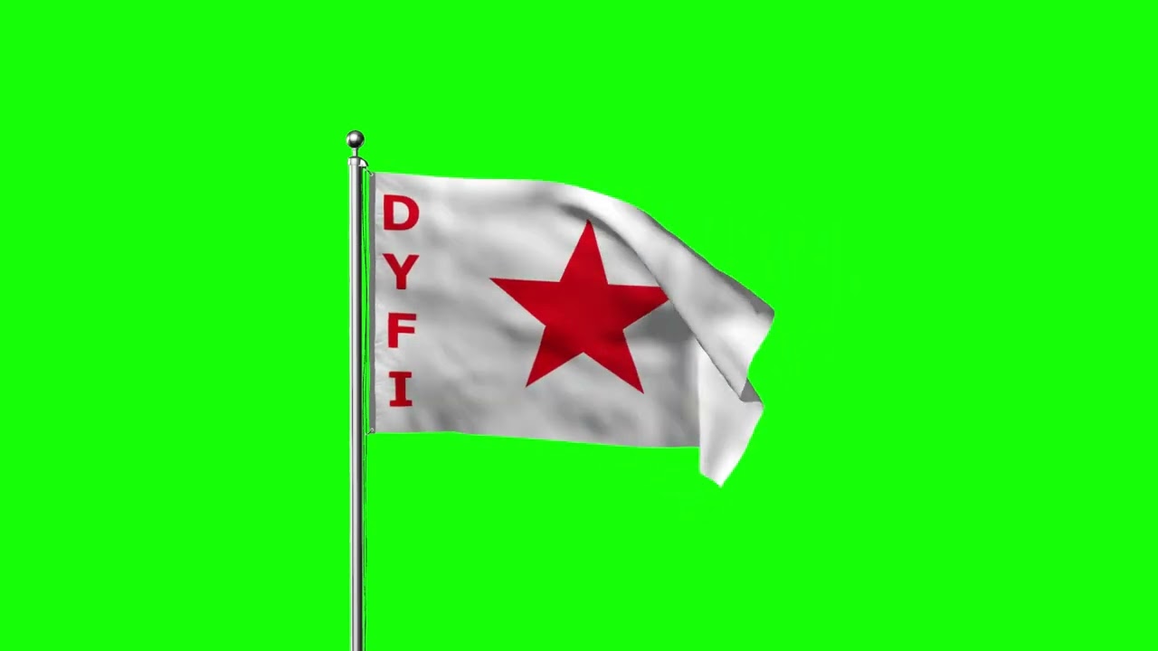 DYFI flag green screen flag animation - YouTube