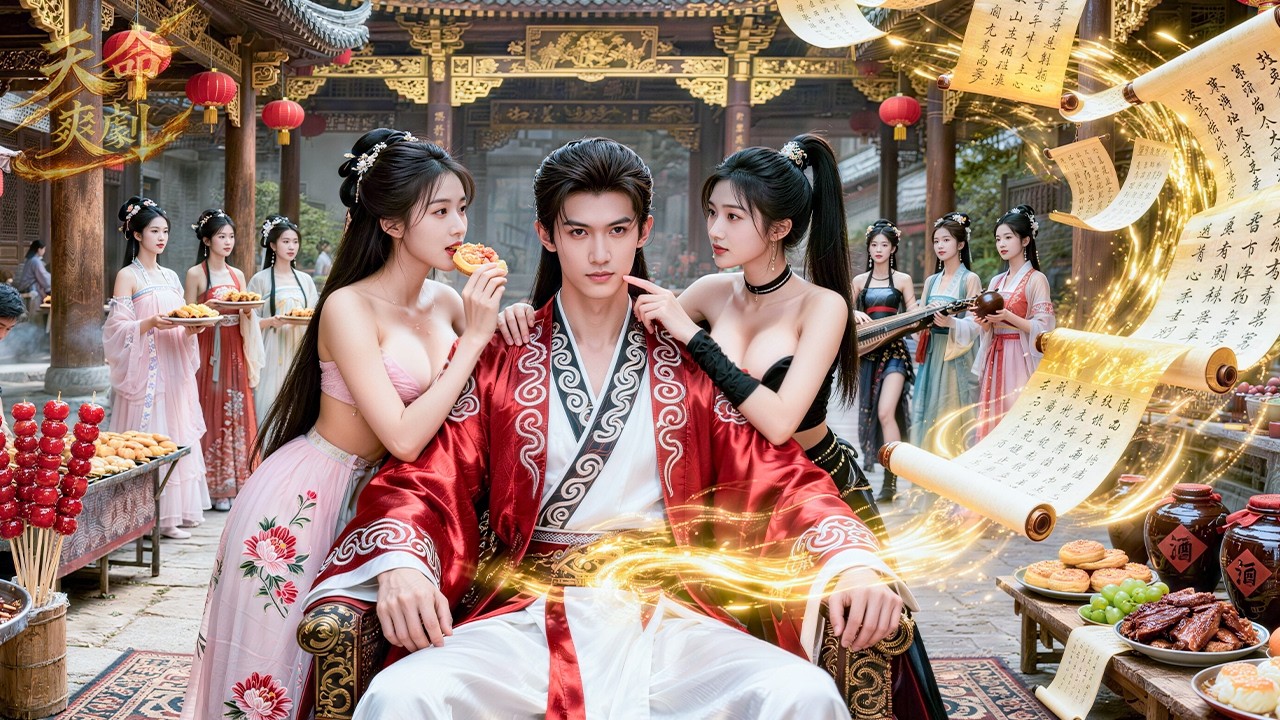 小夥開局穿越被美女山賊姐妹花強上當壓寨夫君！豈料小夥是文曲星轉世，出口成章成詩仙，還有無數發明讓他逆襲成首富！從此被全城四大美女追著跑！#我只是書生 #新劇首發 #天命爽劇 #短劇推薦