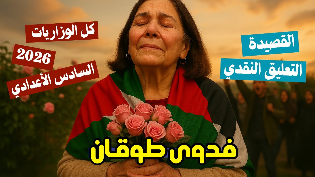 التعليق النقدي فدوى طوقان  بأسهل طريقة   | الأدب السادس الأعدادي 2026 | المحاضرة 23