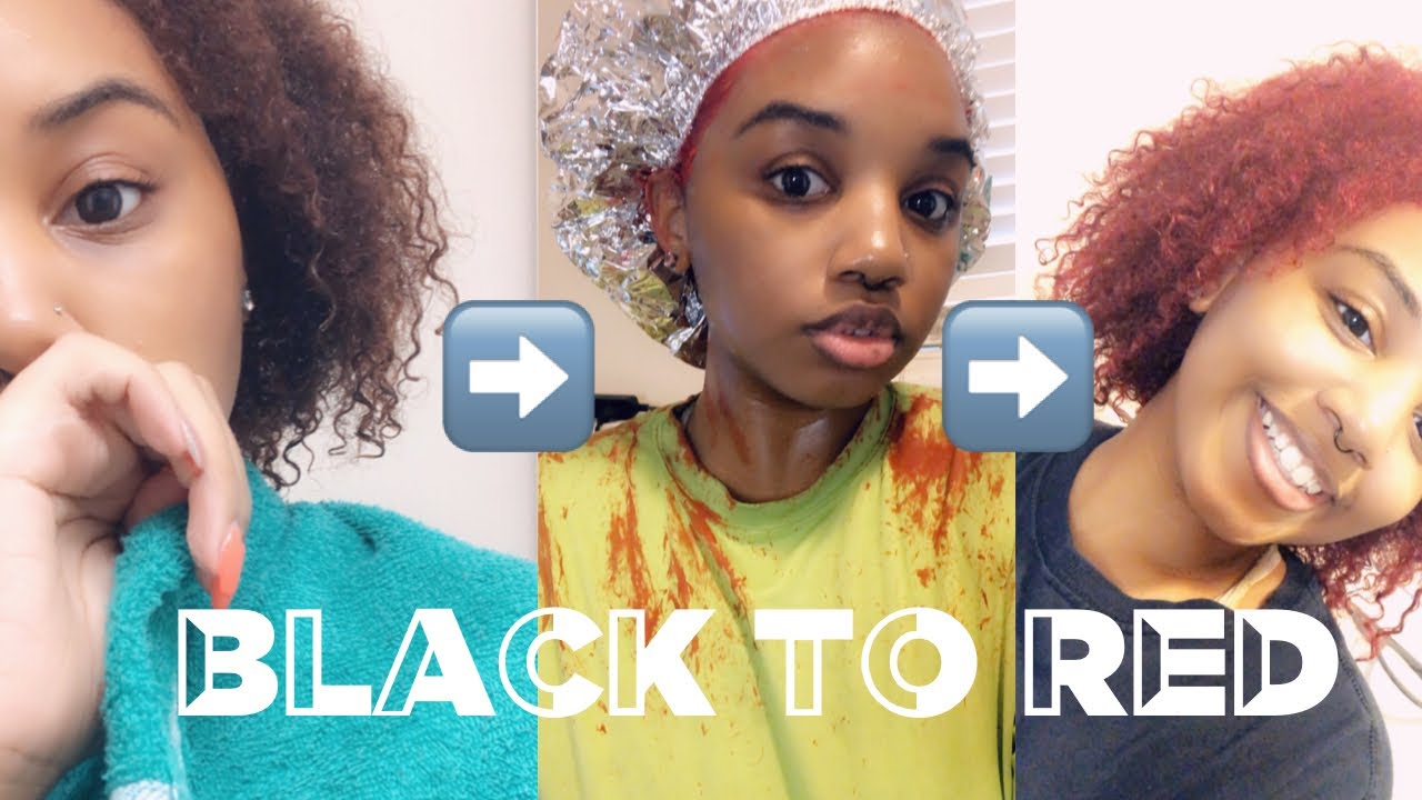Black To Red On Natural Hair ������♥️ - YouTube