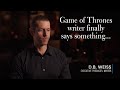 Breaking News: Game of Thrones Head Writer Finally Says Why He Ended The Show!