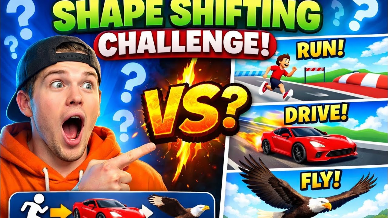 🔴🚖🚁🚴‍♂️shape shifting funny race challenge gameplay 🤯