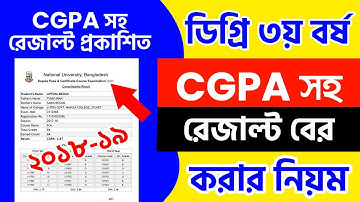 ডিগ্রি সিজিপিএ রেজাল্ট প্রকাশিত | How to Check Degree CGPA Result 2024 | Degree Consolidated result