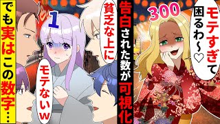 【貧乏少女シリーズ】女子の告白された数が可視化される!貧乏少女は非モテ女子...と思ったら!【ソプラノ漫画】【漫画】【マンガ動画】【アニメ】