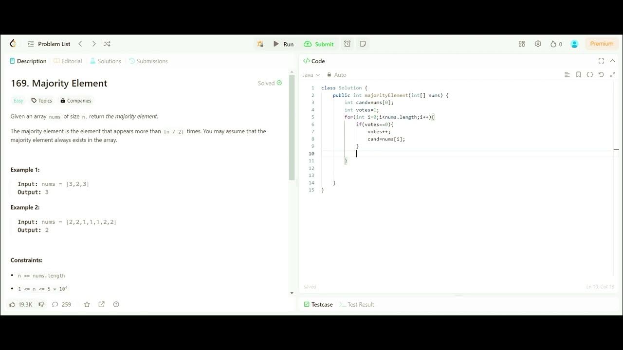 Majority element leetcode#169 - YouTube