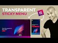 Elementor Transparent Header On Scroll