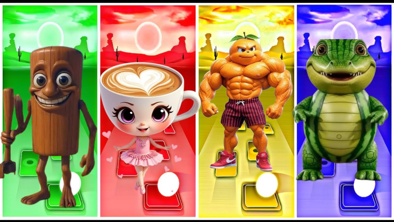 Tungtung sahur 🆚️ barnela cappuccino 🆚️udindindin dun 🆚️bombardino cocodrilo x tiles hop edm rush🎶!