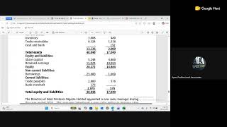 Information FR Nov.2026 Diet: Ratio  Analysis Class 2 Update