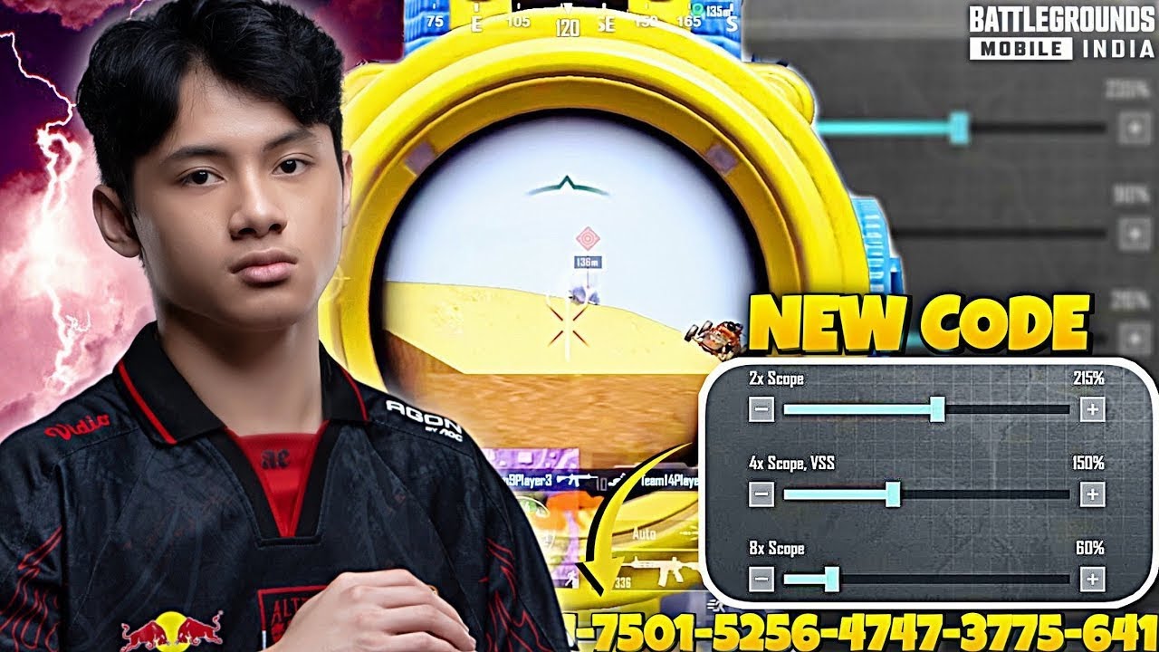 AE Rosemary😱99% Accuracy BGMI Zero Recoil 4.2 Update Sensitivity Settings & 5Fingers Controls🚨