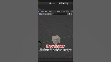 Begginer vs Pro: Delete the default cube with a script 🗿🗿🗿 - #blender #blender3d #b3d #3d