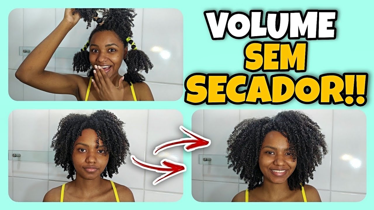 VOLUME SEM SECADOR | COMO TIRAR O FATOR ENCOLHIMENTO