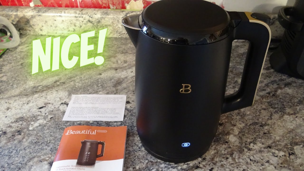 Beautiful 1.7L One-Touch Electric Kettle, Sage Green by Drew Barrymore