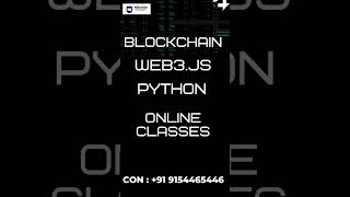 Blockchain web3 js python online classes #trending #shorts #ai #india #english #viralvideo #viral