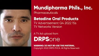 Betadine Oral Products Tv Ad Q4 2022 15S Philippines Tv Networks Version