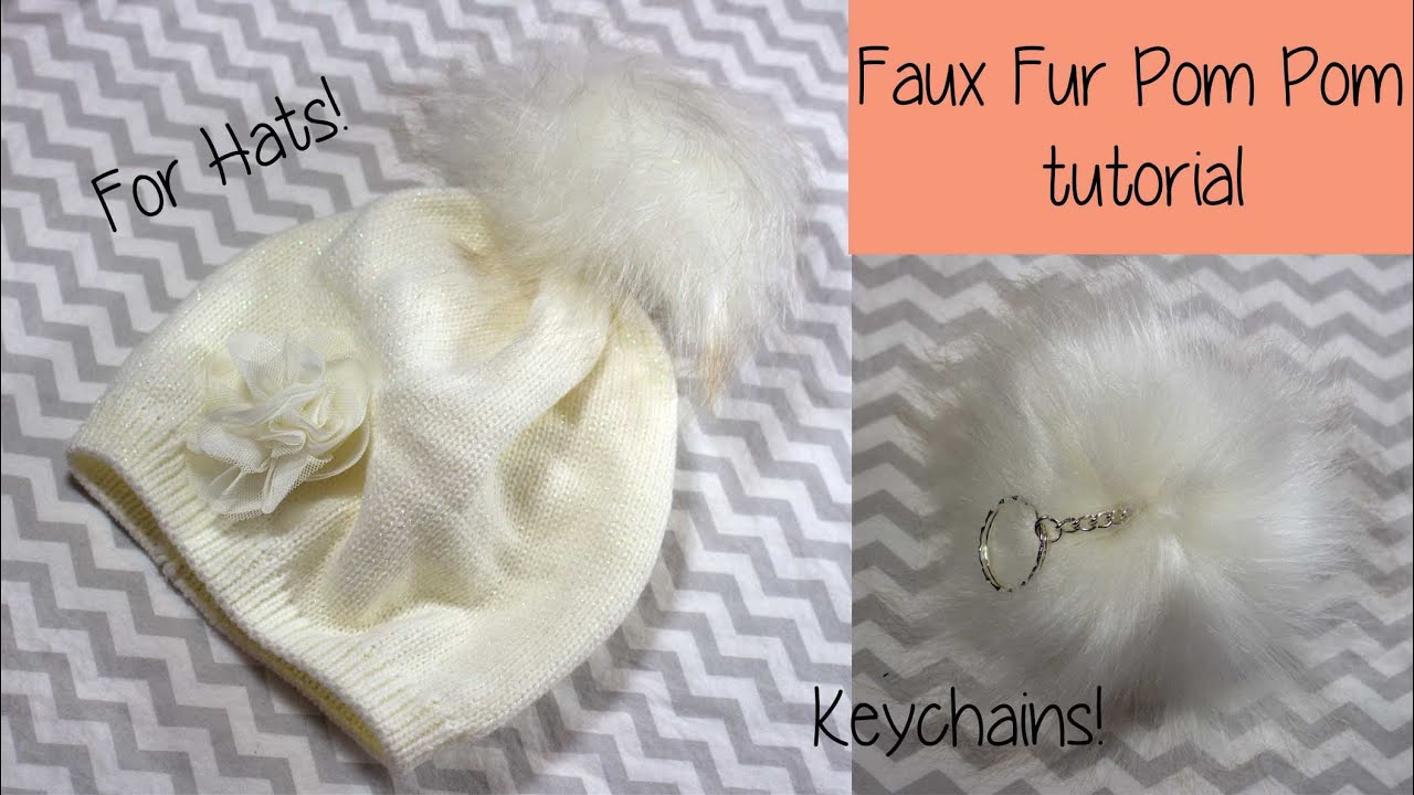 How to Easily Make Faux Fur Pom Poms for a Hat 