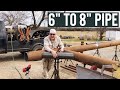 SADDLING 6 inch PIPE to 8 inch PIPE on a 45 ° - 8” CUSTOM PIPE ENTRANCE (Part 3)