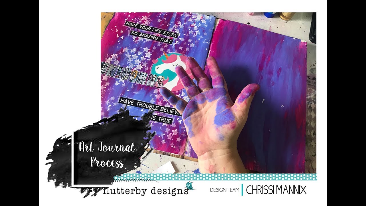 Art Journal Process- Flutterby Designs DT Post