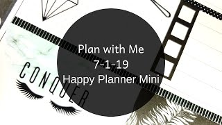 Plan with Me 7-1-19 | Happy Planner Mini