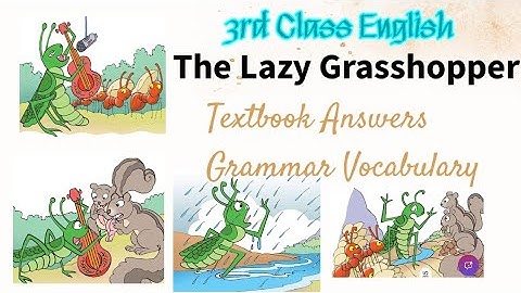 The Lazy Grasshopper Textbook Activities - 3rd Class English Reading vocabulary Grammar speaking