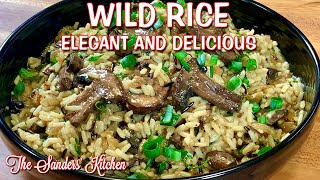 Wild Rice With Carmelized Onion And Mushrooms Elegant And Delicious