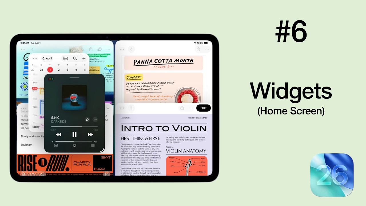 #6 How to add widgets to your home screen | iPadOS 26 beginner course ...
