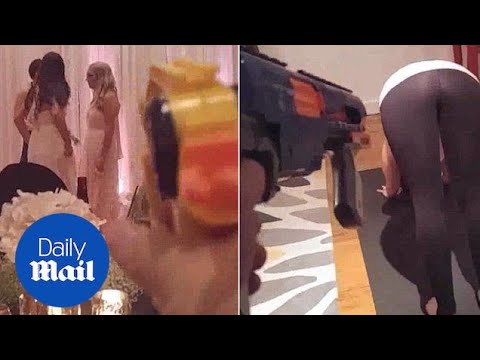 wife-goes-nuts-at-prankster-husband's-hilarious-toy-gun-ambushes---daily-mail