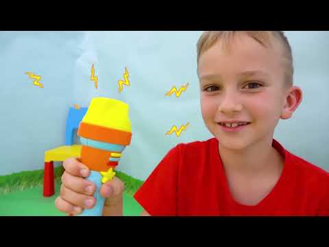 Little Chris pretend play with toys - best videos with small