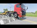 TRUCKS VS 3 BIG SPEEDBUMPS #161 - BeamNG Drive