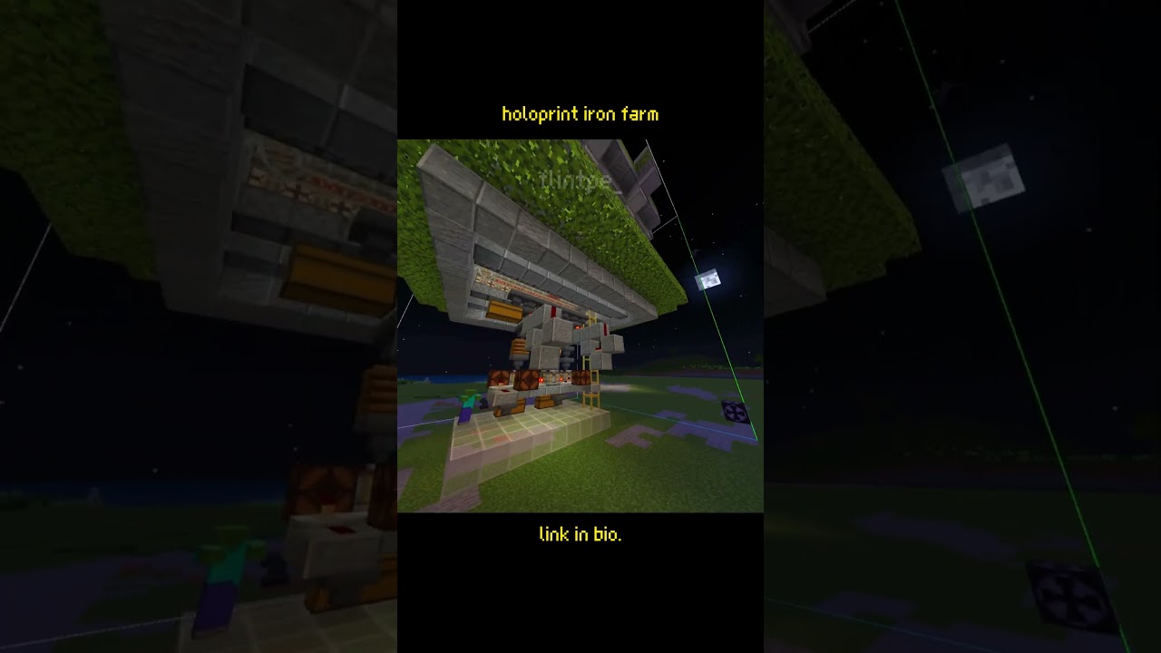 IRON FARM - farm de ferro - HOLOPRINT MINECRAFT BEDROCK 
