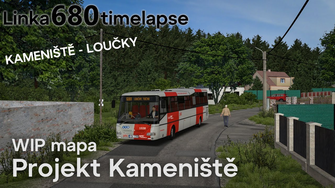WIP Mapa Projekt Kameniště | Linka 680 Kameniště - Loučky | Timelapse
