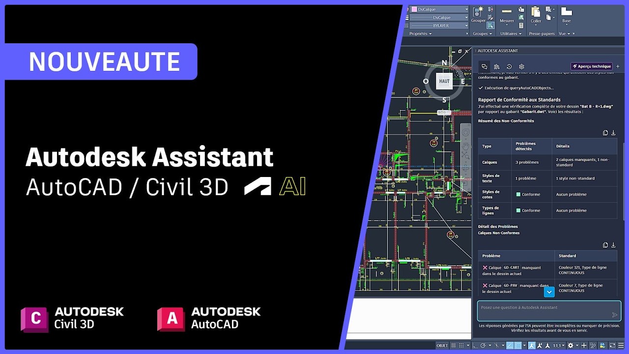Présentation et démo de l'Autodesk Assistant avec Civil 3D et AutoCAD ...