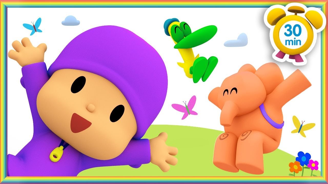 🌈 Cercado por cores | POCOYO PORTUGUÊS do BRASIL | [ 30 min ] Desenhos ...