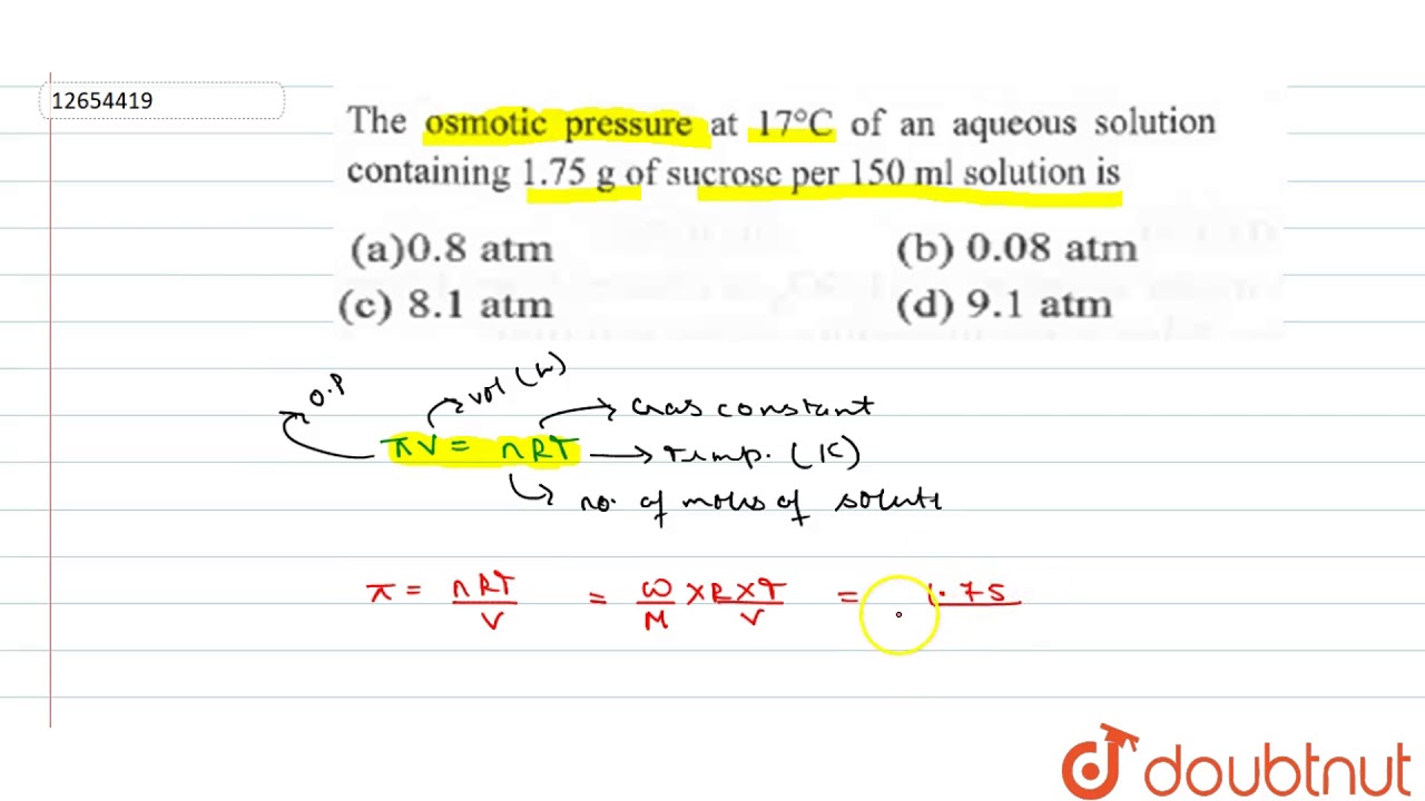 the-osmotic-pressure-at-17-c-of-aqueous-solution-containing-1-75g