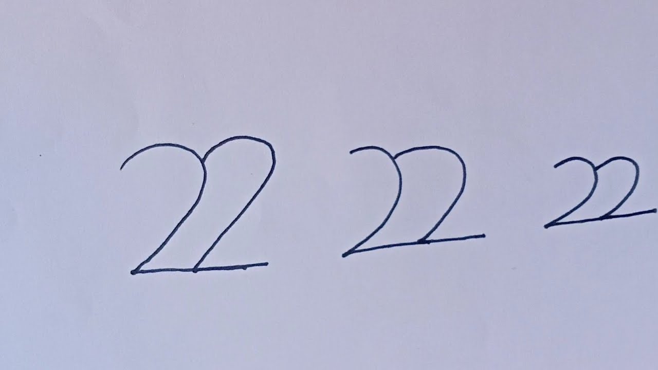 how to draw a love Birds number 22 very simple Drawing step by step for ...