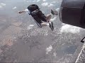 Crazy civilians jumping out of helicopter AS532 Cougar