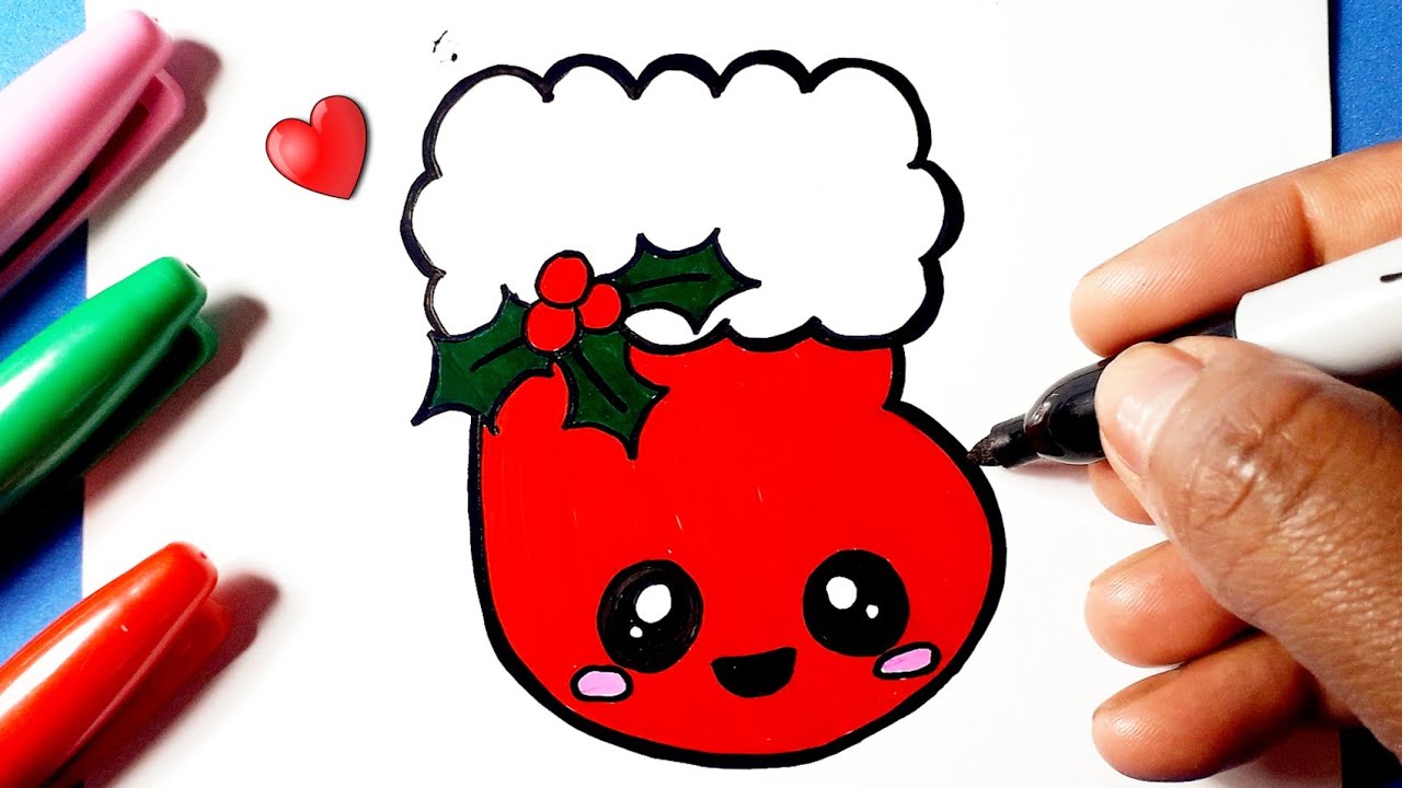 Como desenhar Papai Noel Kawaii Santa Claus fofo ❤ Desenhos de Natal -  Desenho para Desenhar 