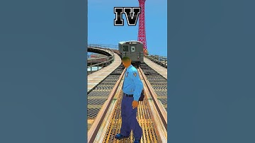 POLICE HIT BY A TRAIN IN EVERY GTA GAMES #gta #gta5 #gtasanandreas #gtav #gta6 #gaming #shorts