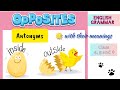 Opposite Words/ Antonyms💯 for class 4, 5 and 6..English Grammar✍️🤩