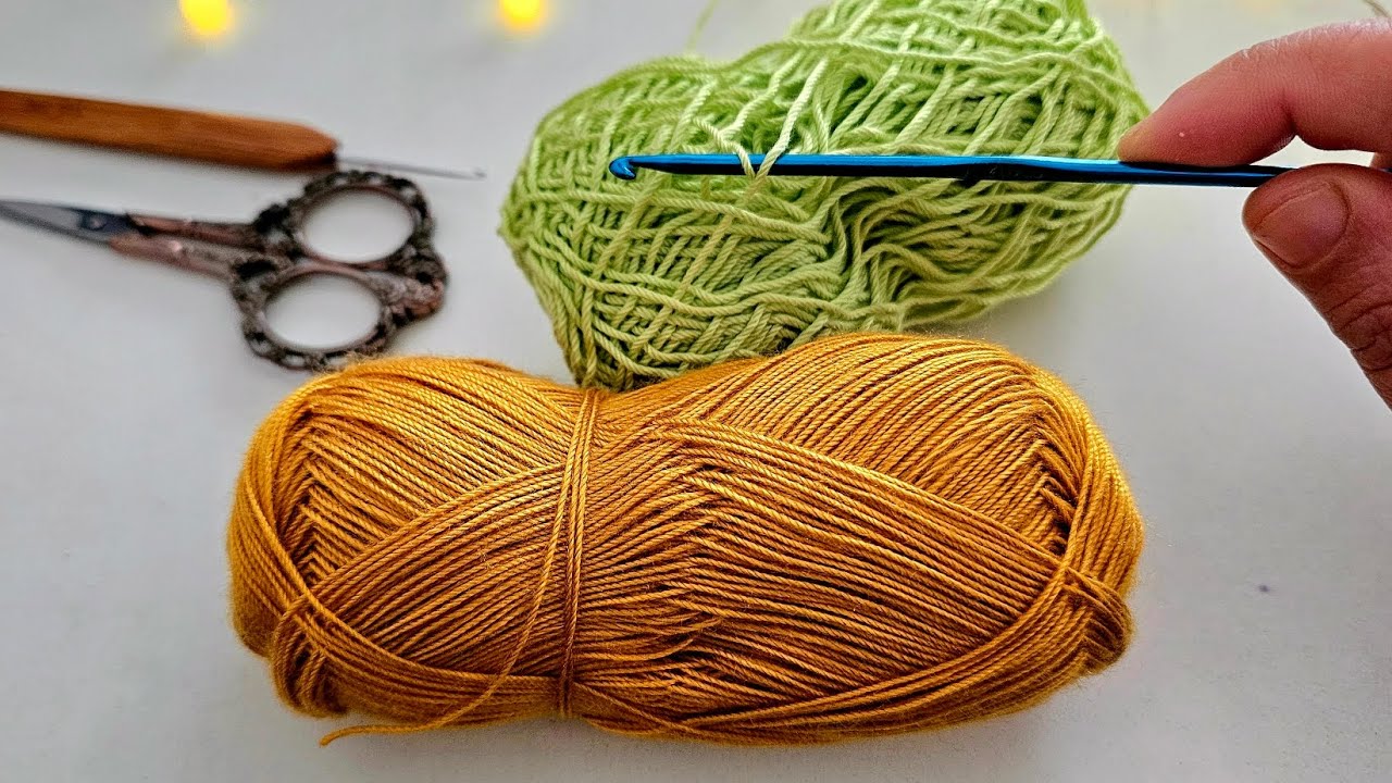 كروشيه بلمسة رمضانية / زينة رمضان كروشي في دقائق للمبتدئات ببواقي الخيوط فقط #crochet