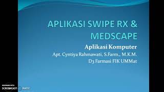Aplikasi Komputer : Aplikasi Farmasi Swipe Rx - Medscape screenshot 1