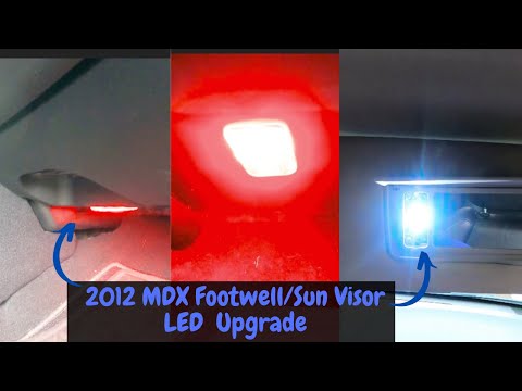 2012 Acura MDX sun visor  And footwell led upgrade