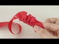 Amazing Ribbon Flower Work - Hand Embroidery Design - Ribbon Tricks - DIY Easy Flower Making