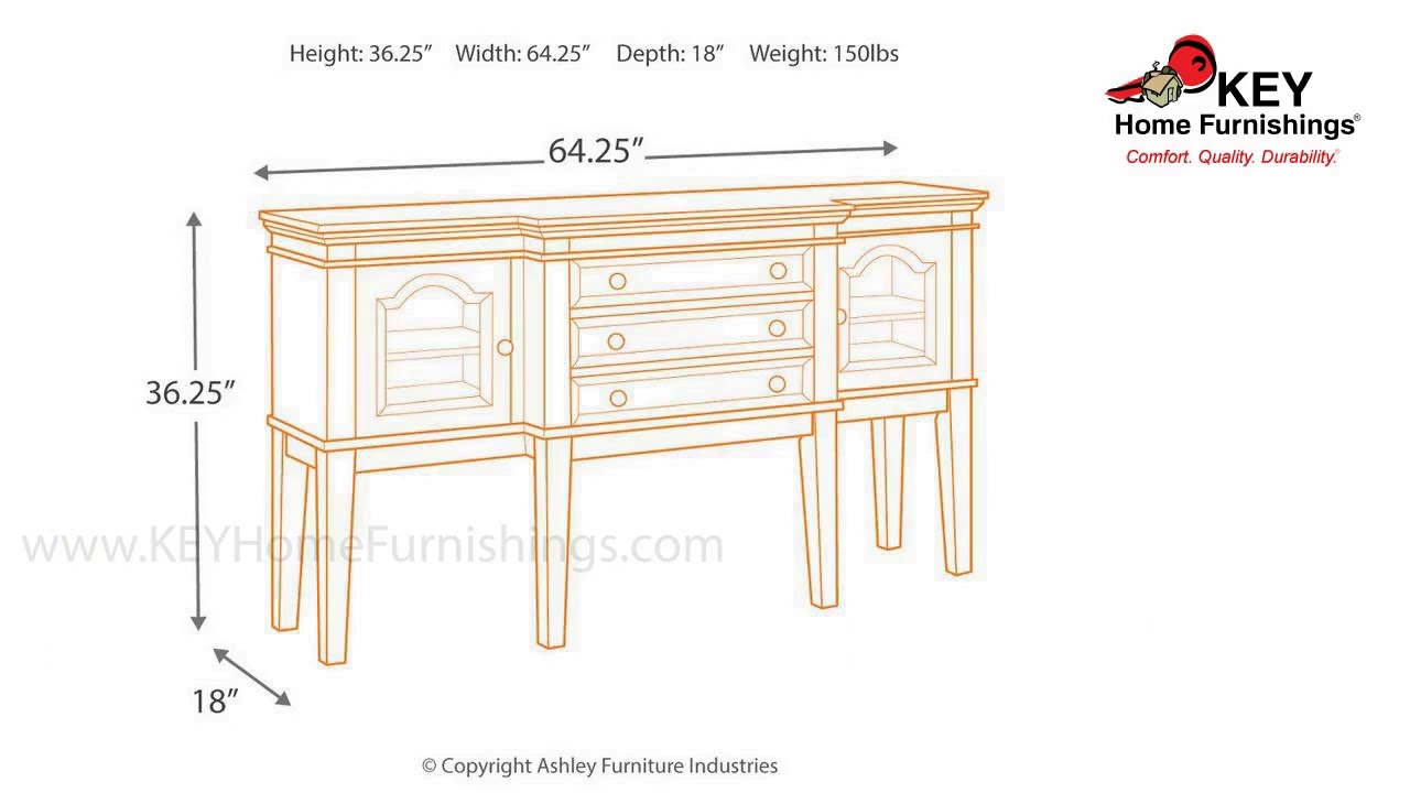Ashley Alexee Dining Room Server D59060 KEY Home YouTube