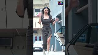 Mouni Roy Flaunts Her Milky Legs At Andheri Post Meeting