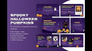 Spooky Halloween Pumpkins Presentation Template | Engaging & Editable Slides